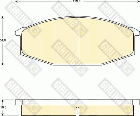 Girling 6101909 - Комплект спирачно феродо, дискови спирачки vvparts.bg