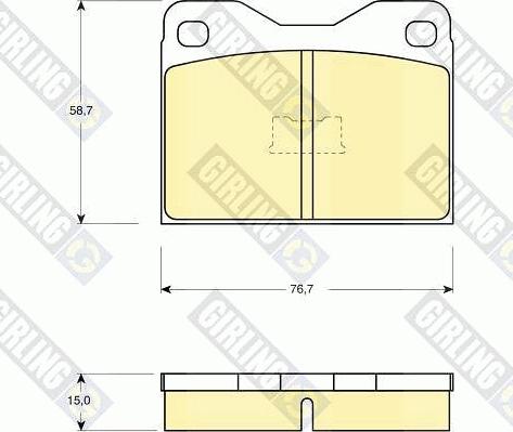 Girling 6101592 - Комплект спирачно феродо, дискови спирачки vvparts.bg