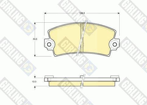 Girling 6101553 - Комплект спирачно феродо, дискови спирачки vvparts.bg