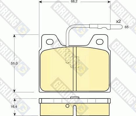 Girling 6101561 - Комплект спирачно феродо, дискови спирачки vvparts.bg