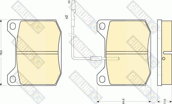 Girling 6101511 - Комплект спирачно феродо, дискови спирачки vvparts.bg