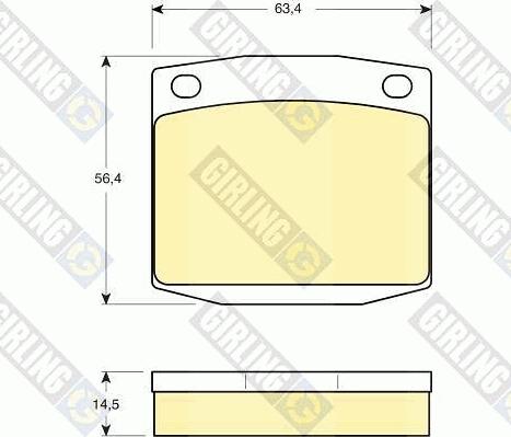 Girling 6101699 - Комплект спирачно феродо, дискови спирачки vvparts.bg