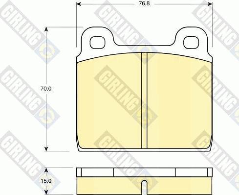 Girling 6101002 - Комплект спирачно феродо, дискови спирачки vvparts.bg