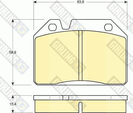 Girling 6101193 - Комплект спирачно феродо, дискови спирачки vvparts.bg