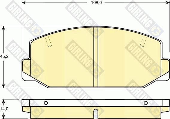 Girling 6101799 - Комплект спирачно феродо, дискови спирачки vvparts.bg