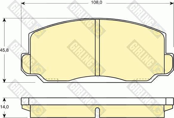 Girling 6101759 - Комплект спирачно феродо, дискови спирачки vvparts.bg