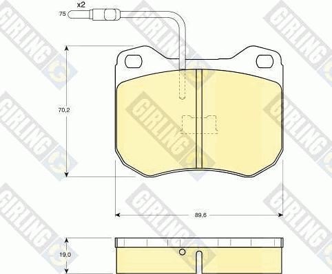 Girling 6101732 - Комплект спирачно феродо, дискови спирачки vvparts.bg