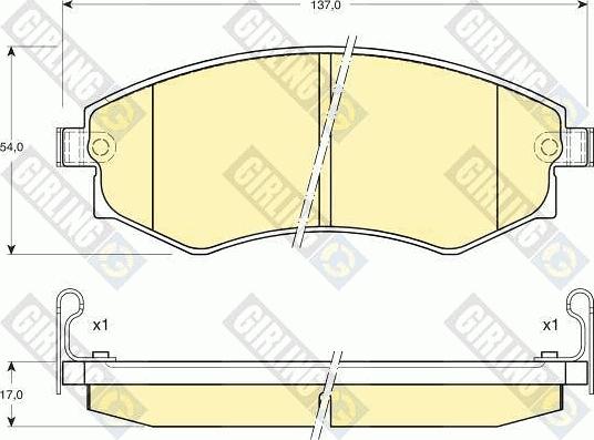 Girling 6108959 - Комплект спирачно феродо, дискови спирачки vvparts.bg