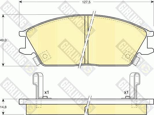 Girling 6108939 - Комплект спирачно феродо, дискови спирачки vvparts.bg