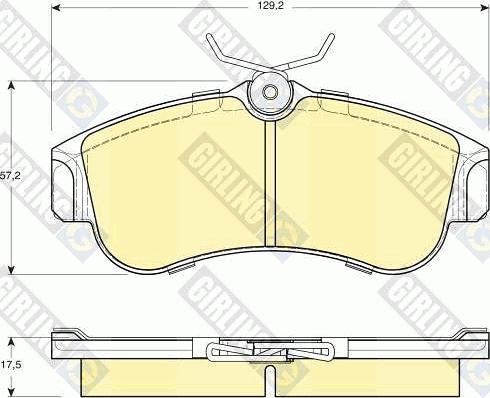 Girling 6108481 - Комплект спирачно феродо, дискови спирачки vvparts.bg