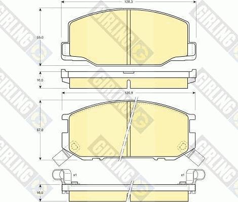 Girling 6108699 - Комплект спирачно феродо, дискови спирачки vvparts.bg