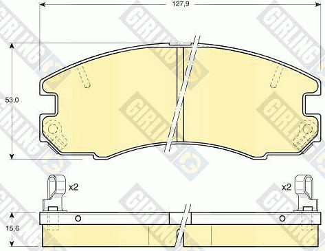 Girling 6108689 - Комплект спирачно феродо, дискови спирачки vvparts.bg