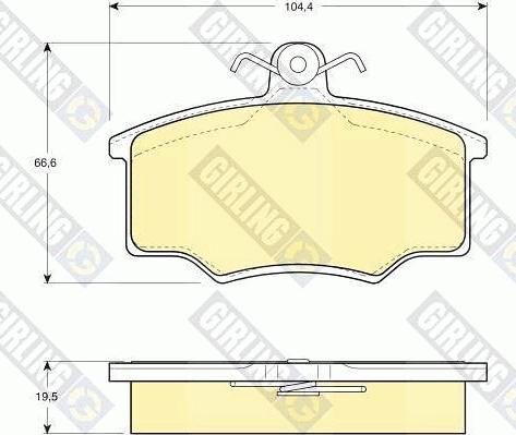 Girling 6108631 - Комплект спирачно феродо, дискови спирачки vvparts.bg