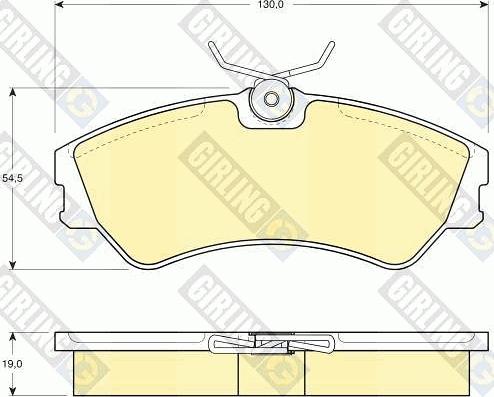 Girling 6108621 - Комплект спирачно феродо, дискови спирачки vvparts.bg