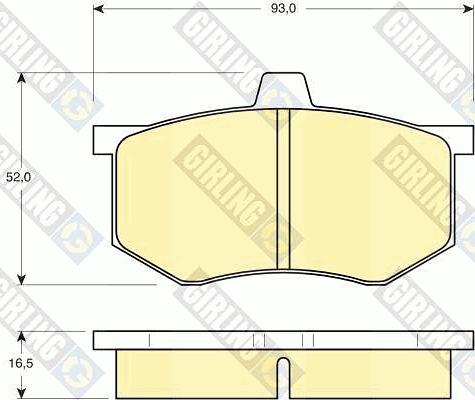 Girling 6108011 - Комплект спирачно феродо, дискови спирачки vvparts.bg