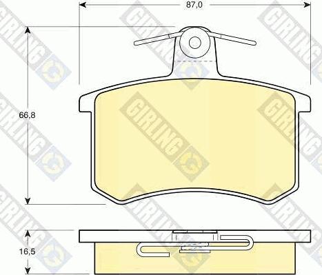 Girling 6108141 - Комплект спирачно феродо, дискови спирачки vvparts.bg