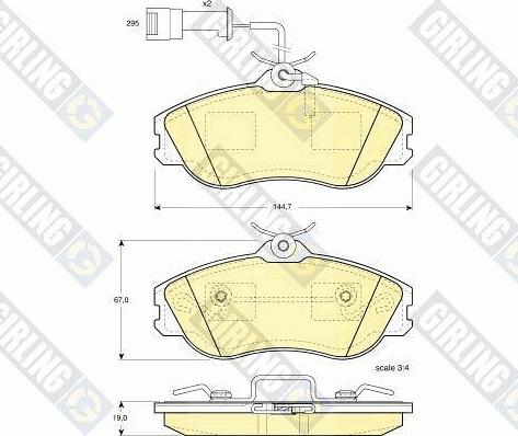 Girling 6108161 - Комплект спирачно феродо, дискови спирачки vvparts.bg