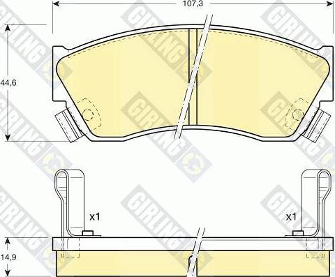 Girling 6108839 - Комплект спирачно феродо, дискови спирачки vvparts.bg