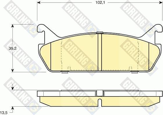 Girling 6108879 - Комплект спирачно феродо, дискови спирачки vvparts.bg