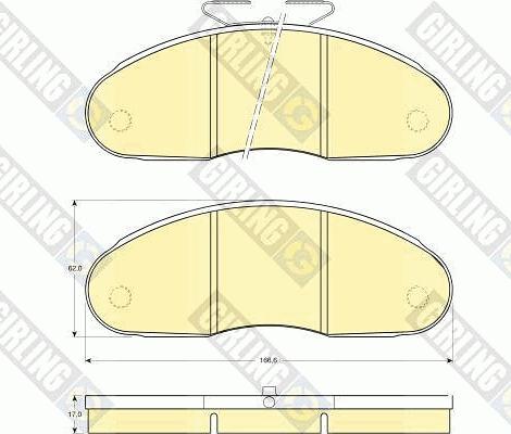 Girling 6108273 - Комплект спирачно феродо, дискови спирачки vvparts.bg