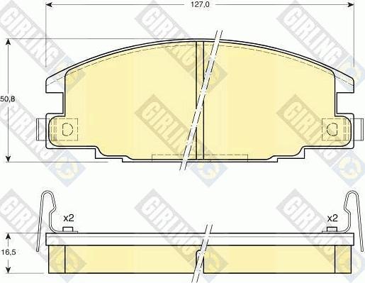 Girling 6108709 - Комплект спирачно феродо, дискови спирачки vvparts.bg