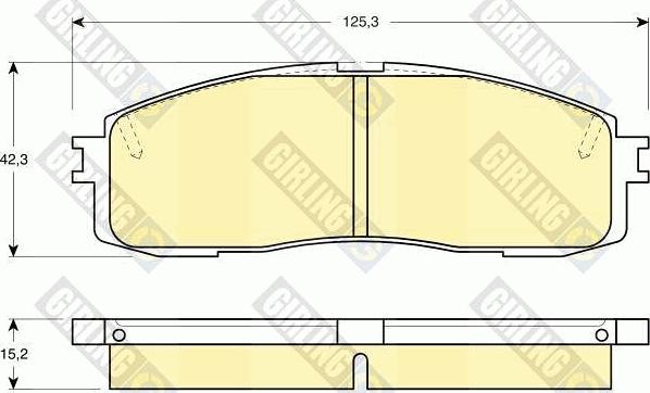 Girling 6108729 - Комплект спирачно феродо, дискови спирачки vvparts.bg