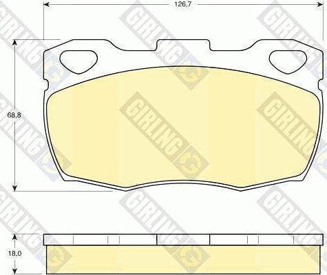 Girling 6103956 - Комплект спирачно феродо, дискови спирачки vvparts.bg