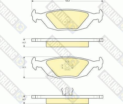 Girling 6103922 - Комплект спирачно феродо, дискови спирачки vvparts.bg