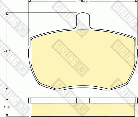 Girling 6103416 - Комплект спирачно феродо, дискови спирачки vvparts.bg