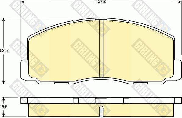 Girling 6103559 - Комплект спирачно феродо, дискови спирачки vvparts.bg