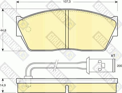 Girling 6103509 - Комплект спирачно феродо, дискови спирачки vvparts.bg