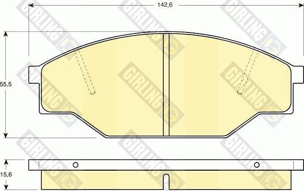 Girling 6103519 - Комплект спирачно феродо, дискови спирачки vvparts.bg