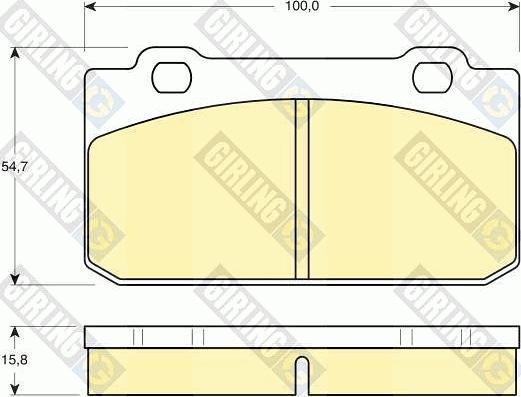 Girling 6103532 - Комплект спирачно феродо, дискови спирачки vvparts.bg