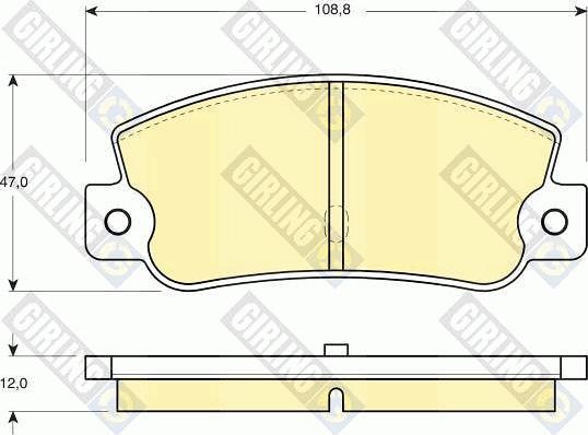 Girling 6103603 - Комплект спирачно феродо, дискови спирачки vvparts.bg