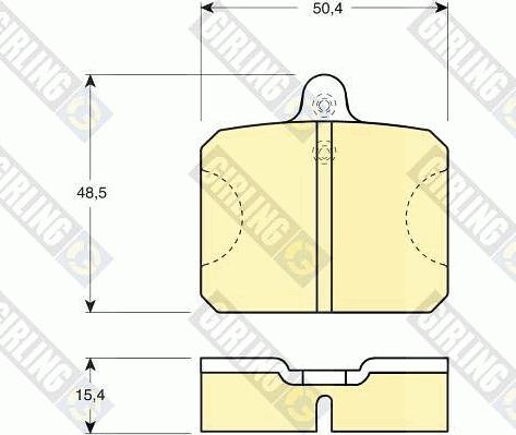 Girling 6103009 - Комплект спирачно феродо, дискови спирачки vvparts.bg