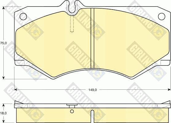 Girling 6103179 - Комплект спирачно феродо, дискови спирачки vvparts.bg