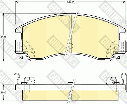 Girling 6103809 - Комплект спирачно феродо, дискови спирачки vvparts.bg