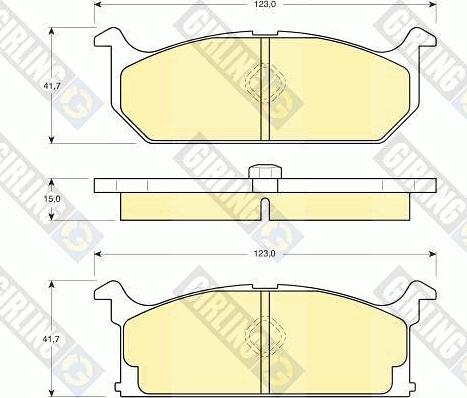 Girling 6103829 - Комплект спирачно феродо, дискови спирачки vvparts.bg