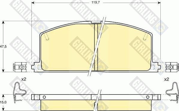 Girling 6103239 - Комплект спирачно феродо, дискови спирачки vvparts.bg