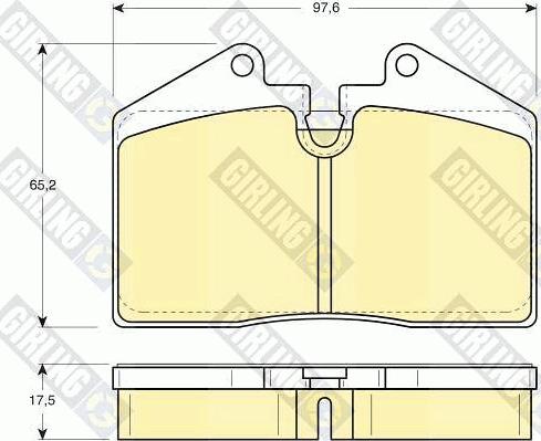 Girling 6103792 - Комплект спирачно феродо, дискови спирачки vvparts.bg