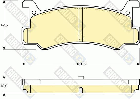 Girling 6103759 - Комплект спирачно феродо, дискови спирачки vvparts.bg