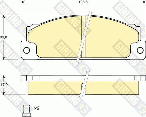 Girling 6102963 - Комплект спирачно феродо, дискови спирачки vvparts.bg