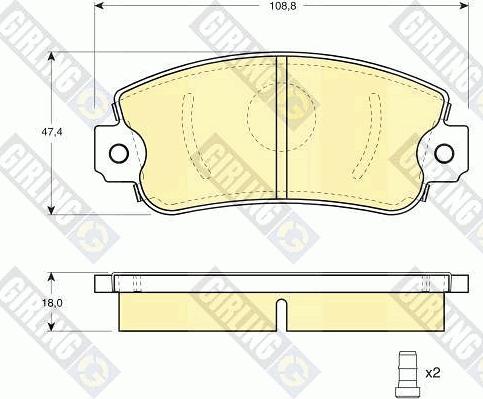 Girling 6102973 - Комплект спирачно феродо, дискови спирачки vvparts.bg