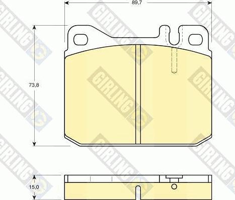 Girling 6102422 - Комплект спирачно феродо, дискови спирачки vvparts.bg