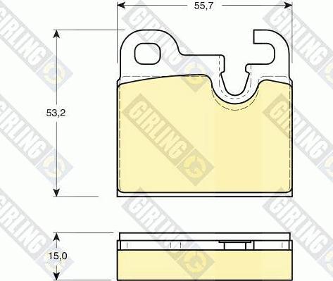 Girling 6102592 - Комплект спирачно феродо, дискови спирачки vvparts.bg