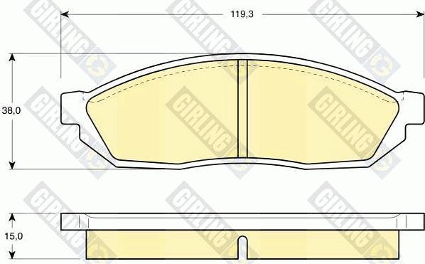 Girling 6102549 - Комплект спирачно феродо, дискови спирачки vvparts.bg