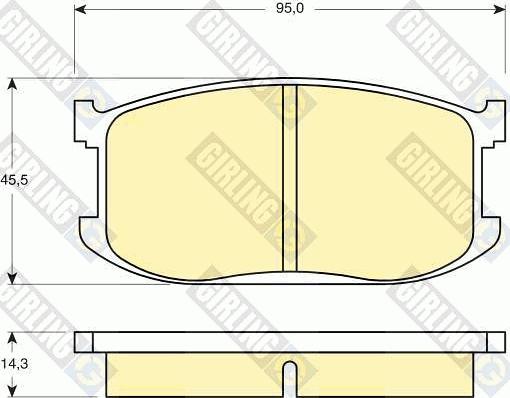 Girling 6102529 - Комплект спирачно феродо, дискови спирачки vvparts.bg