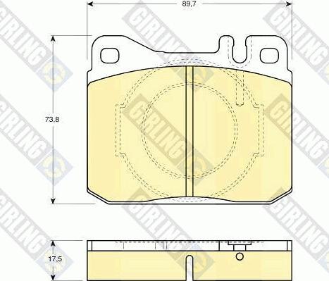 Girling 6102642 - Комплект спирачно феродо, дискови спирачки vvparts.bg