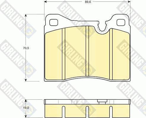 Girling 6102612 - Комплект спирачно феродо, дискови спирачки vvparts.bg