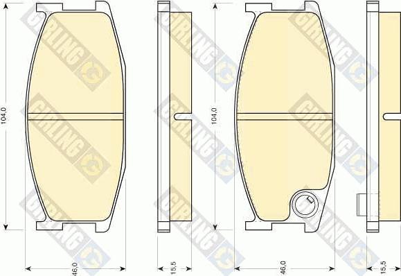 Girling 6102009 - Комплект спирачно феродо, дискови спирачки vvparts.bg